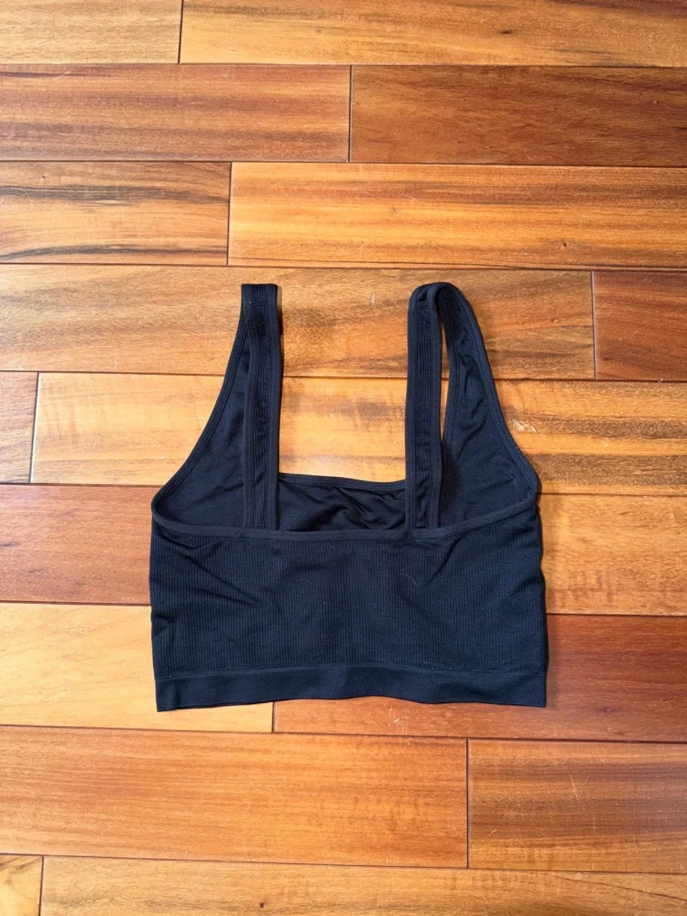 aerie Black Seamless Ribbed Bralette
